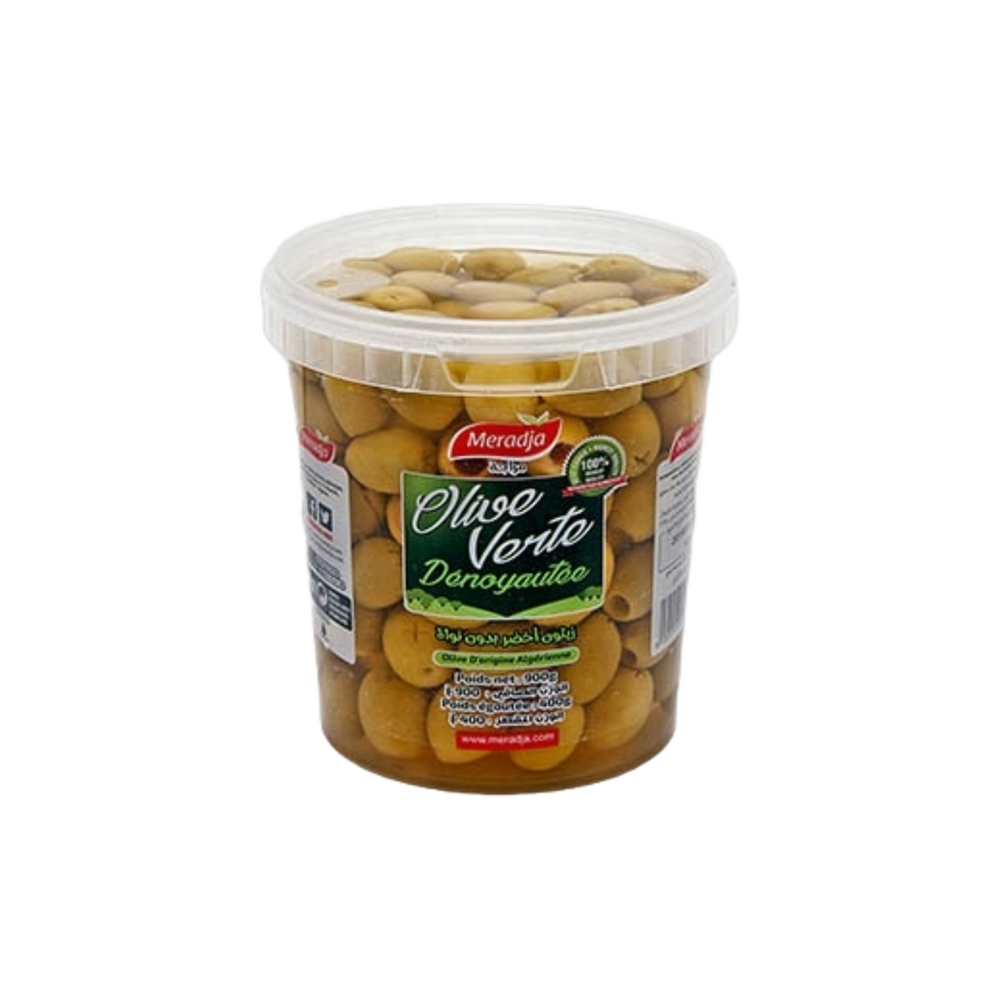 Meradja Pitted Green Olive 750g